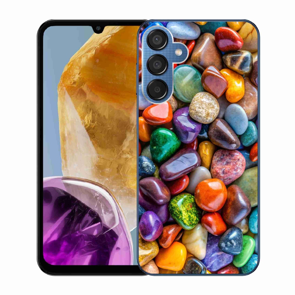 Gelový kryt mmCase na Samsung Galaxy M15 5G - barevné kamínky