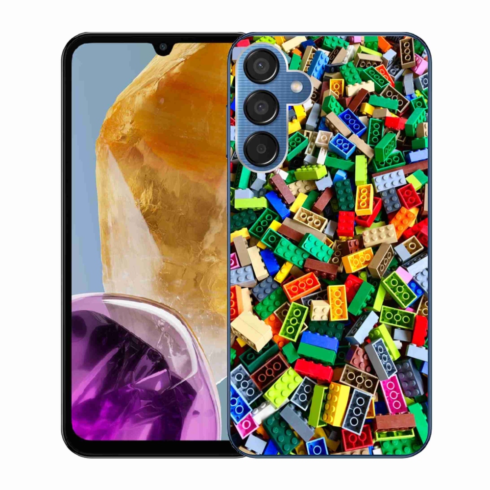 Gelový kryt mmCase na Samsung Galaxy M15 5G - barevné stavební kostky
