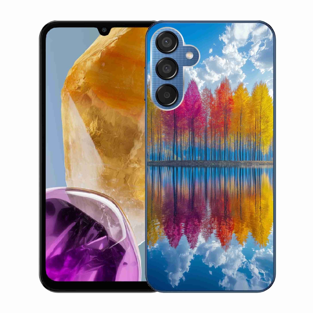Gelový kryt mmCase na Samsung Galaxy M15 5G - barevné stromy