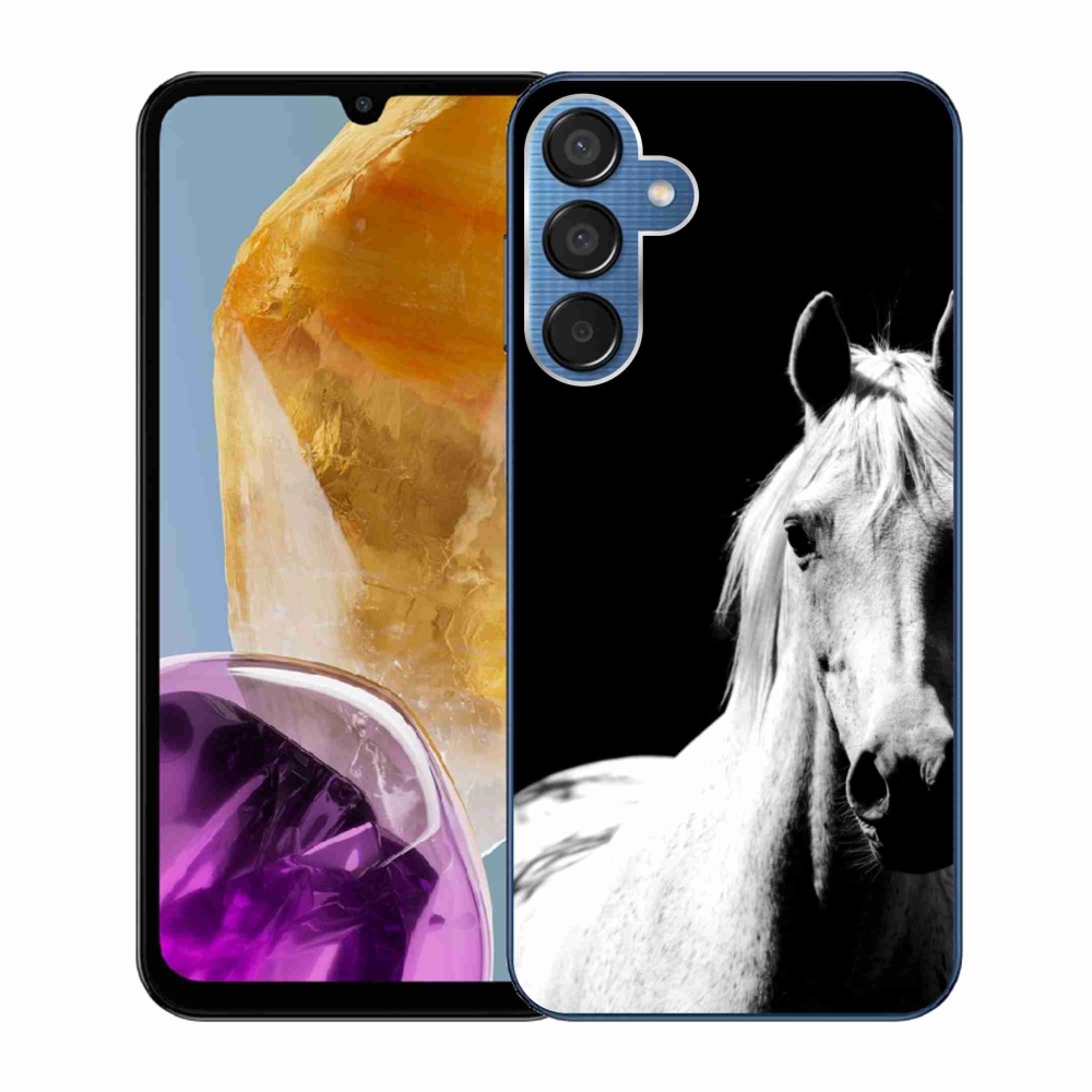 Gelový kryt mmCase na Samsung Galaxy M15 5G - bílý kůň 5