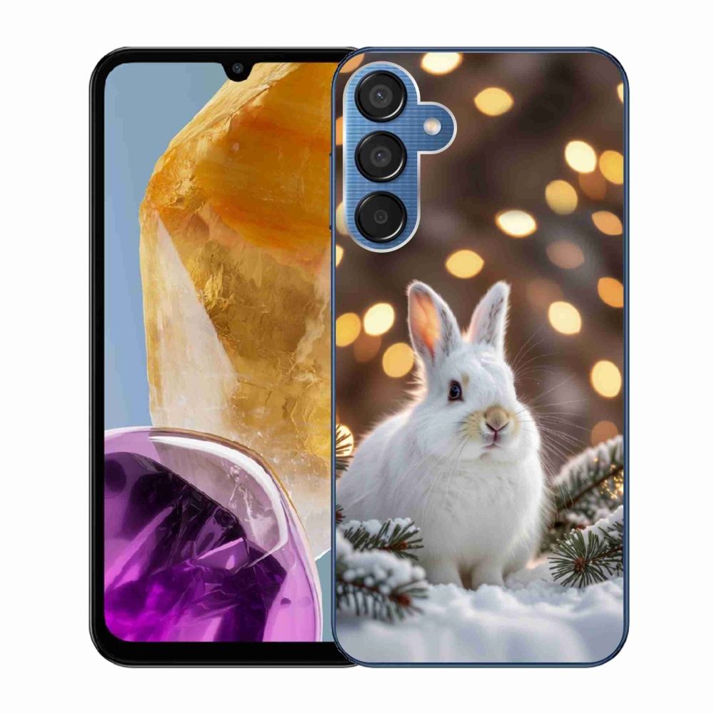 Gelový kryt mmCase na Samsung Galaxy M15 5G - bílý zajíc