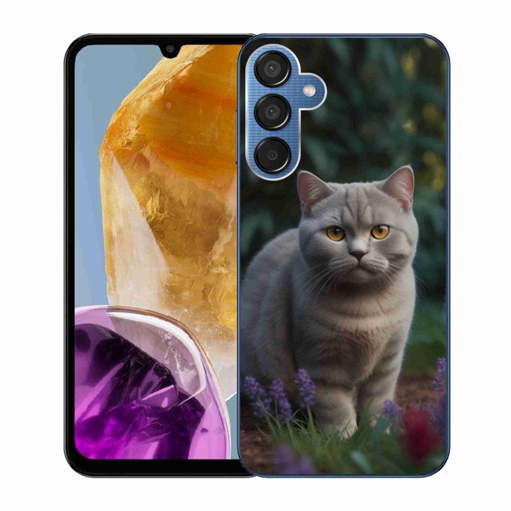 Gelový kryt mmCase na Samsung Galaxy M15 5G - britská kočka