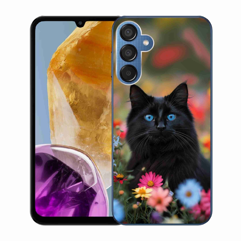 Gelový kryt mmCase na Samsung Galaxy M15 5G - černé kotě 4