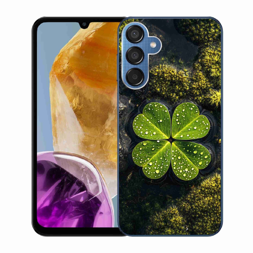 Gelový kryt mmCase na Samsung Galaxy M15 5G - čtyřlístek