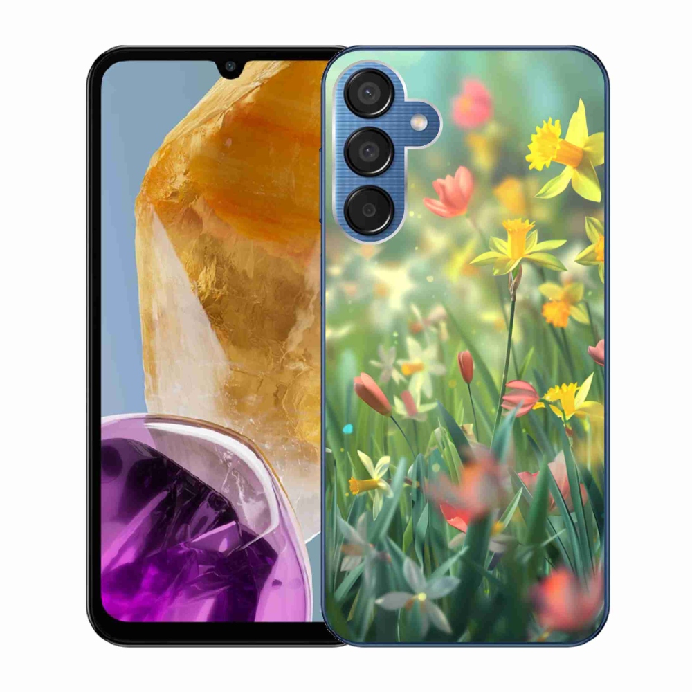 Gelový kryt mmCase na Samsung Galaxy M15 5G - jarní květy