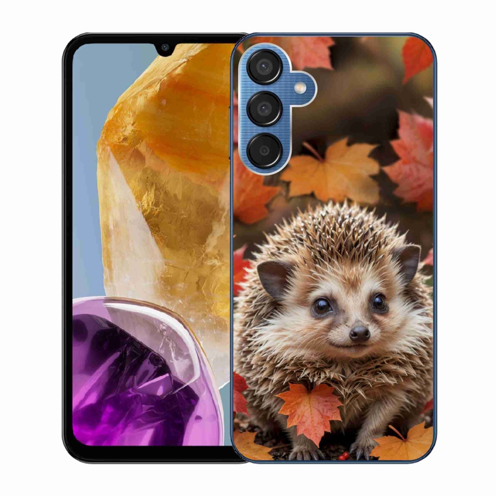Gelový kryt mmCase na Samsung Galaxy M15 5G - ježek v listí