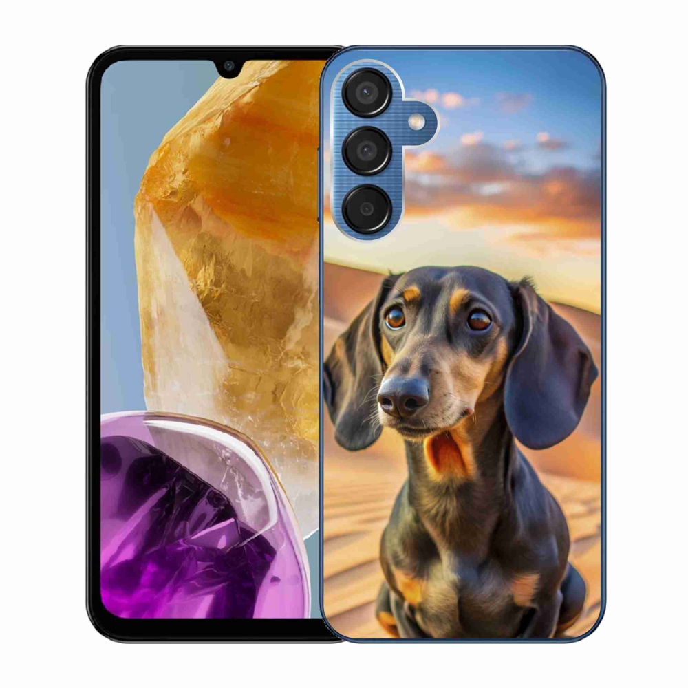 Gelový kryt mmCase na Samsung Galaxy M15 5G - jezevčík 3 