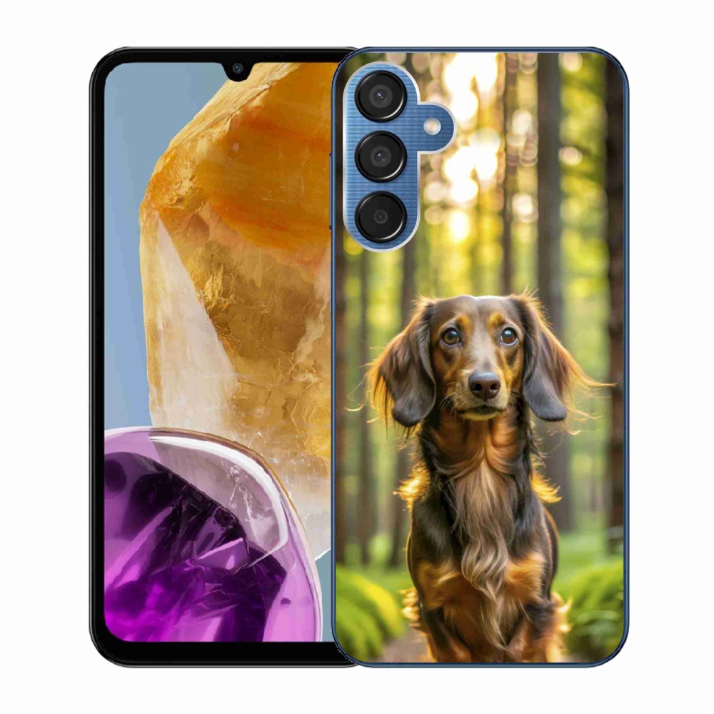 Gelový kryt mmCase na Samsung Galaxy M15 5G - jezevčík 4