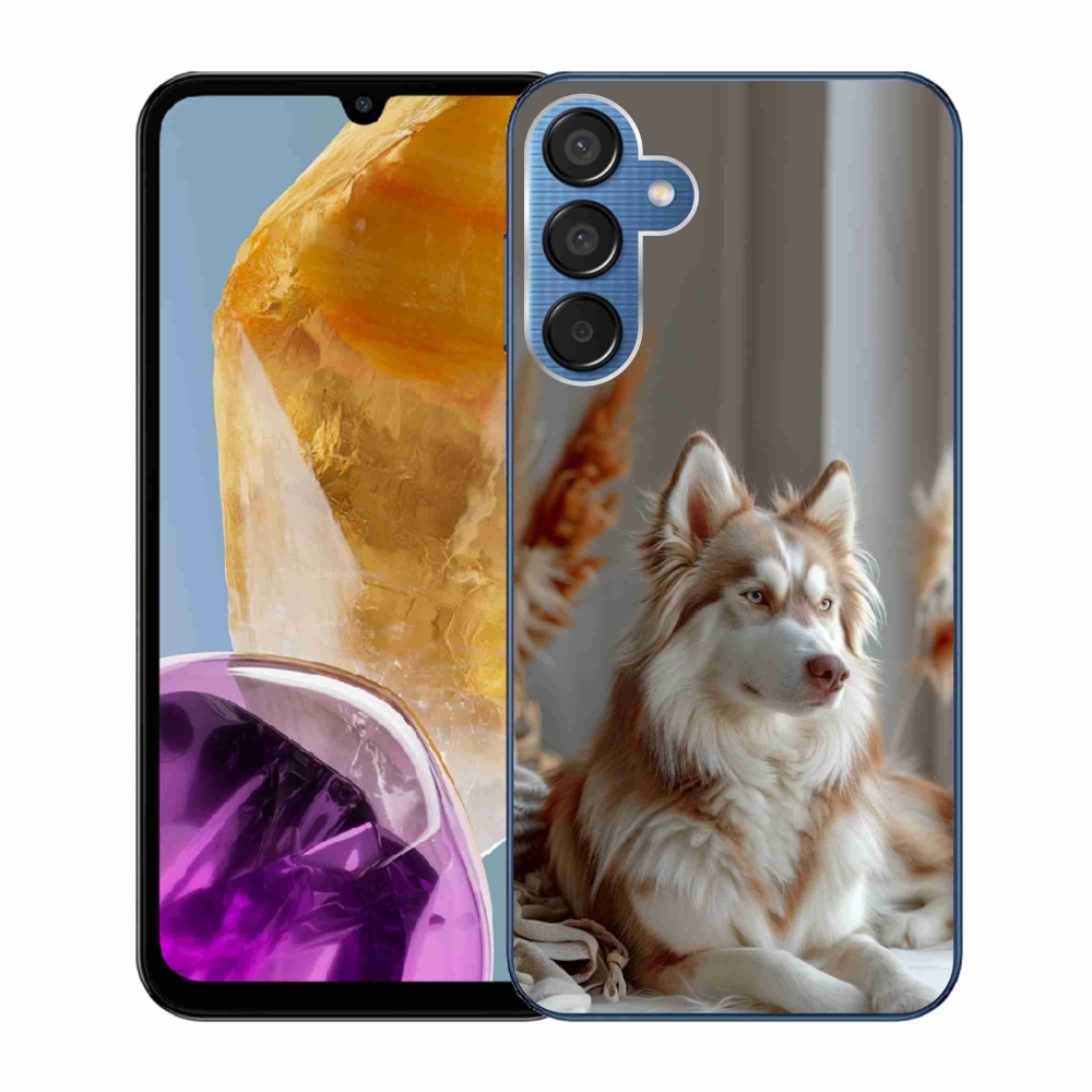 Gelový kryt mmCase na Samsung Galaxy M15 5G - klidný sibiřský husky