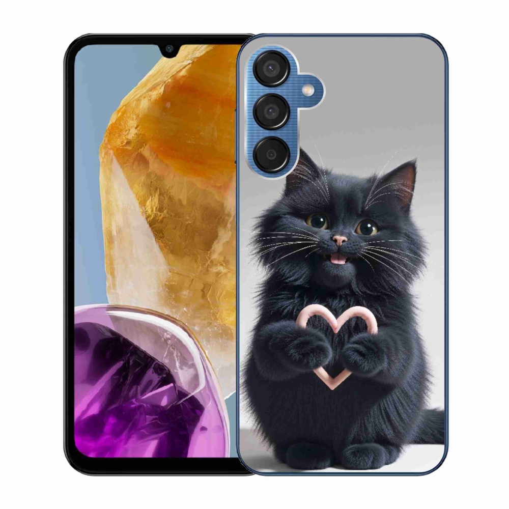 Gelový kryt mmCase na Samsung Galaxy M15 5G - kočičí láska 3