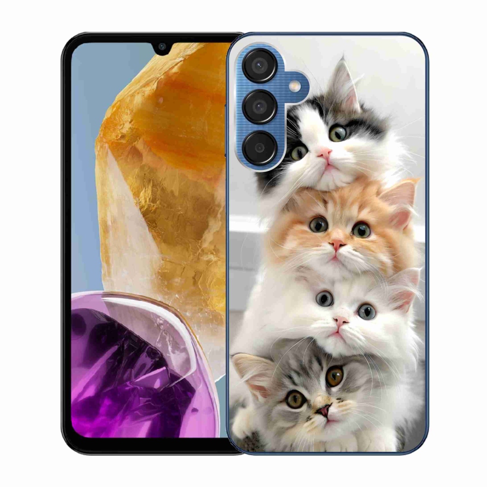 Gelový kryt mmCase na Samsung Galaxy M15 5G - kočičí parta
