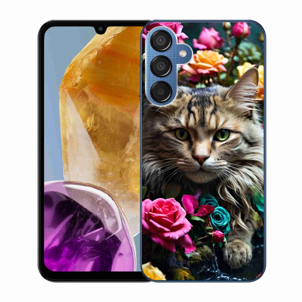 Gelový kryt mmCase na Samsung Galaxy M15 5G - kočíčí pohled 2