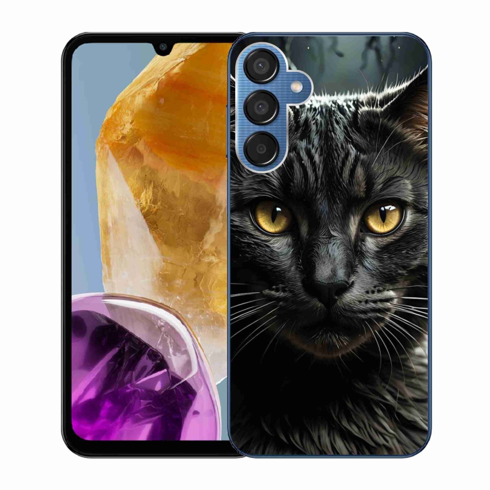 Gelový kryt mmCase na Samsung Galaxy M15 5G - kočičí pohled 3