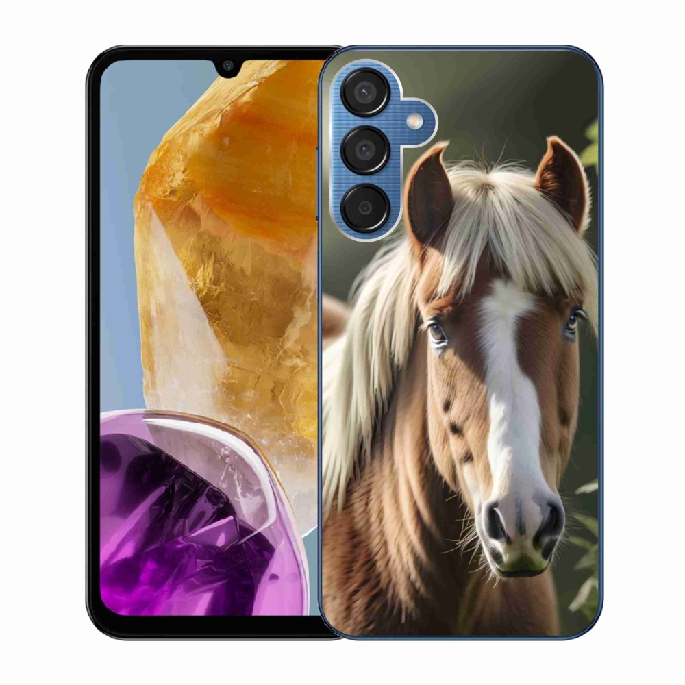 Gelový kryt mmCase na Samsung Galaxy M15 5G - kůň se světlou hřívou