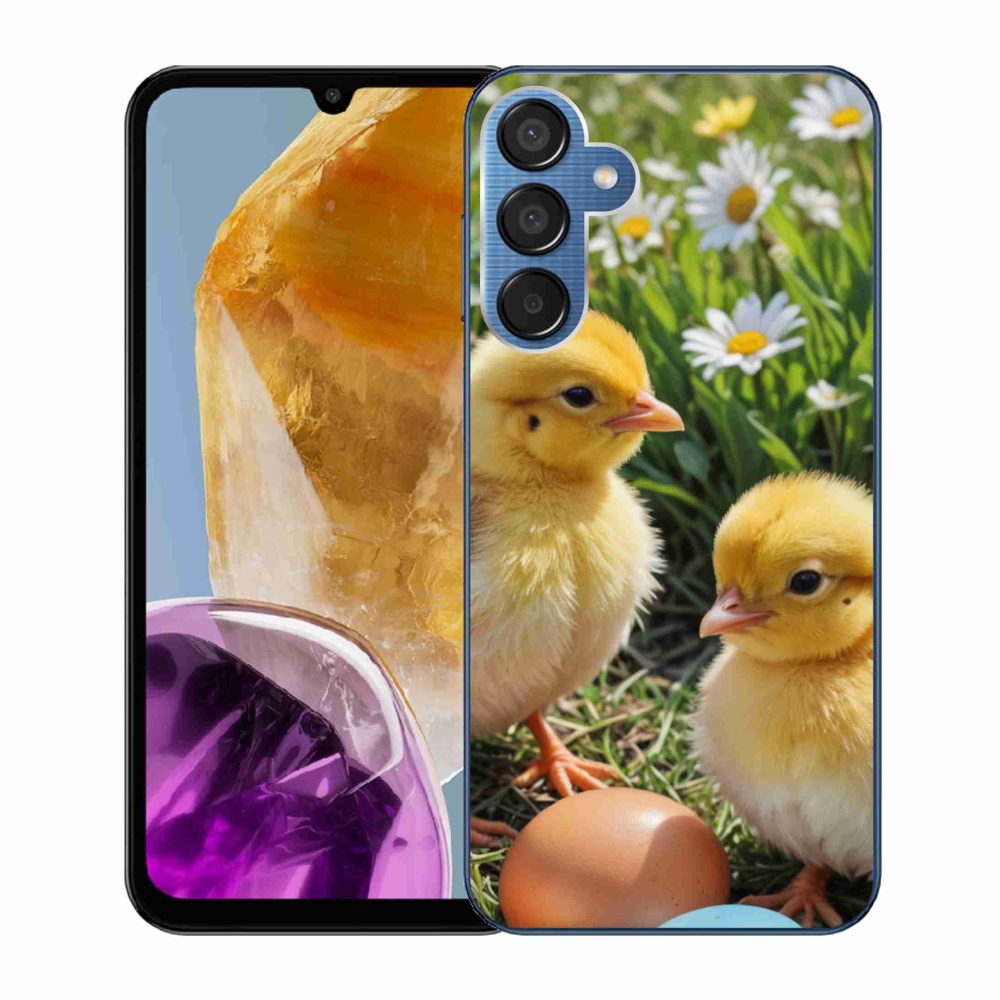 Gelový kryt mmCase na Samsung Galaxy M15 5G - kuřátka