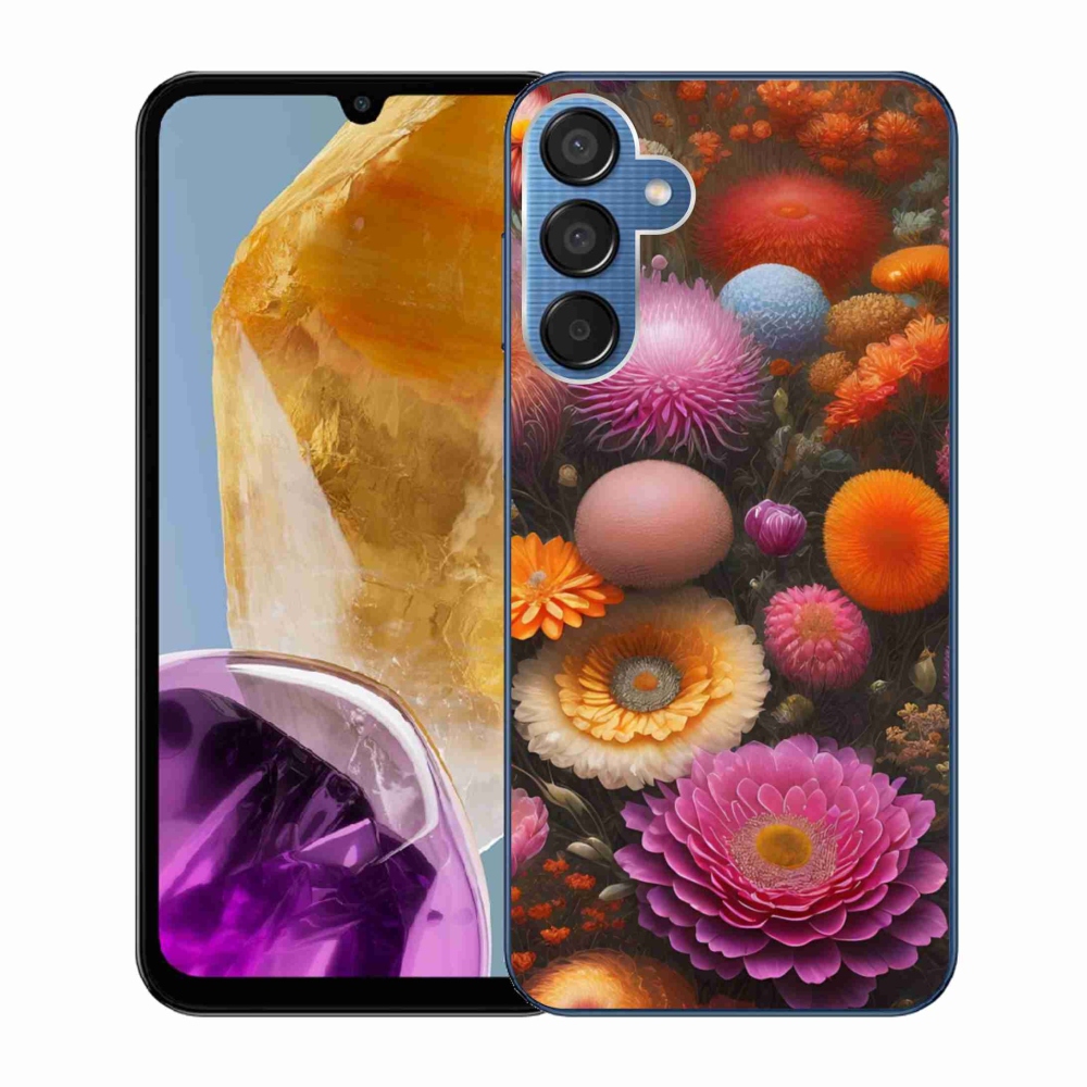 Gelový kryt mmCase na Samsung Galaxy M15 5G - květinová kompozice