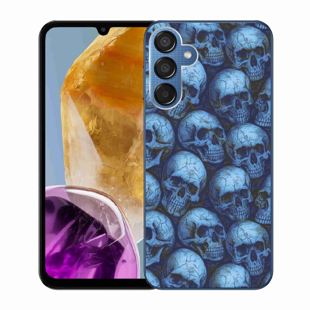 Gelový kryt mmCase na Samsung Galaxy M15 5G - lebky