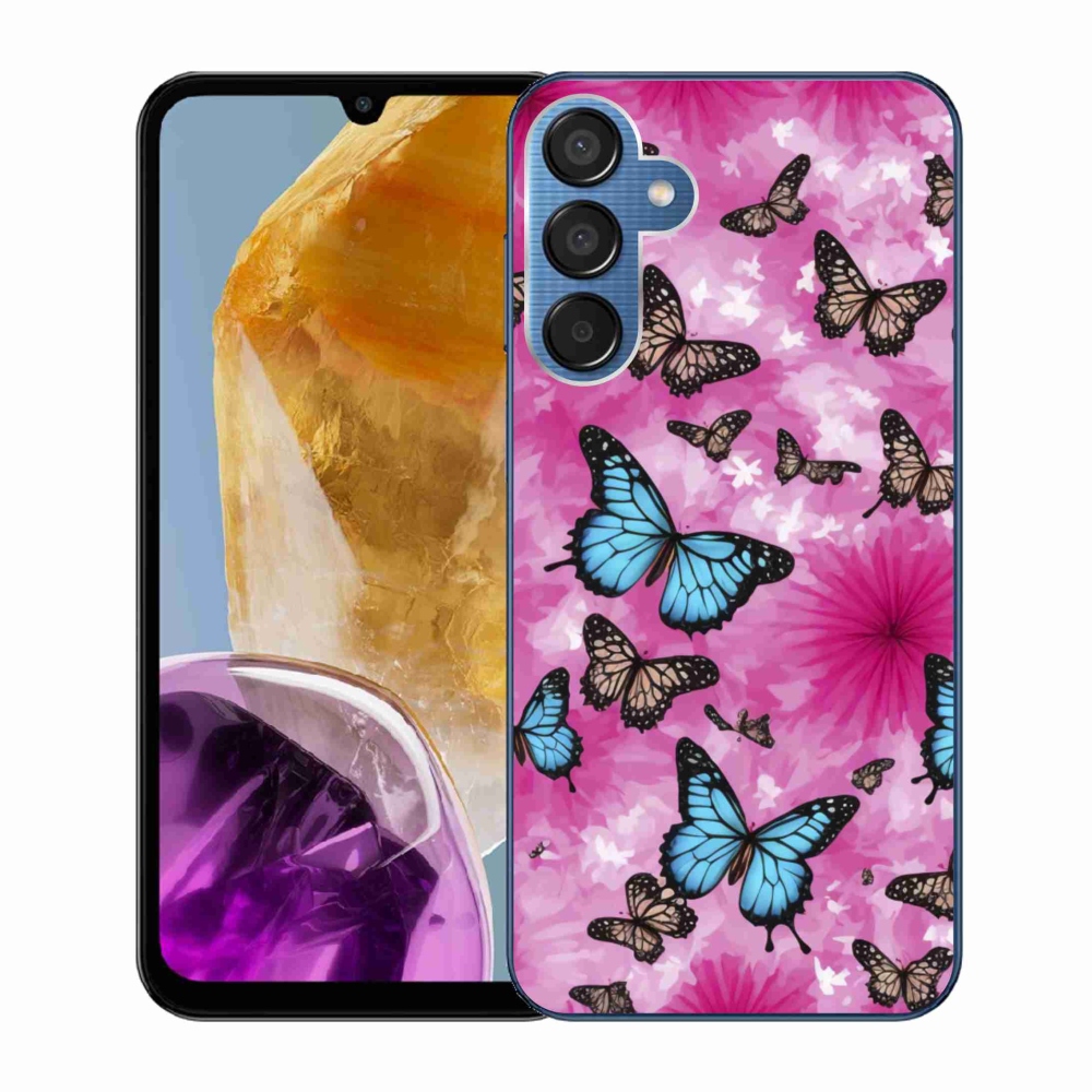 Gelový kryt mmCase na Samsung Galaxy M15 5G - motýlí zahrada