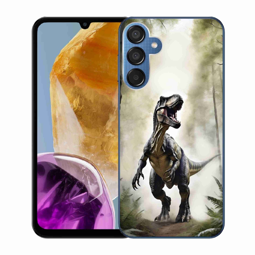 Gelový kryt mmCase na Samsung Galaxy M15 5G - naštvaný T-Rex