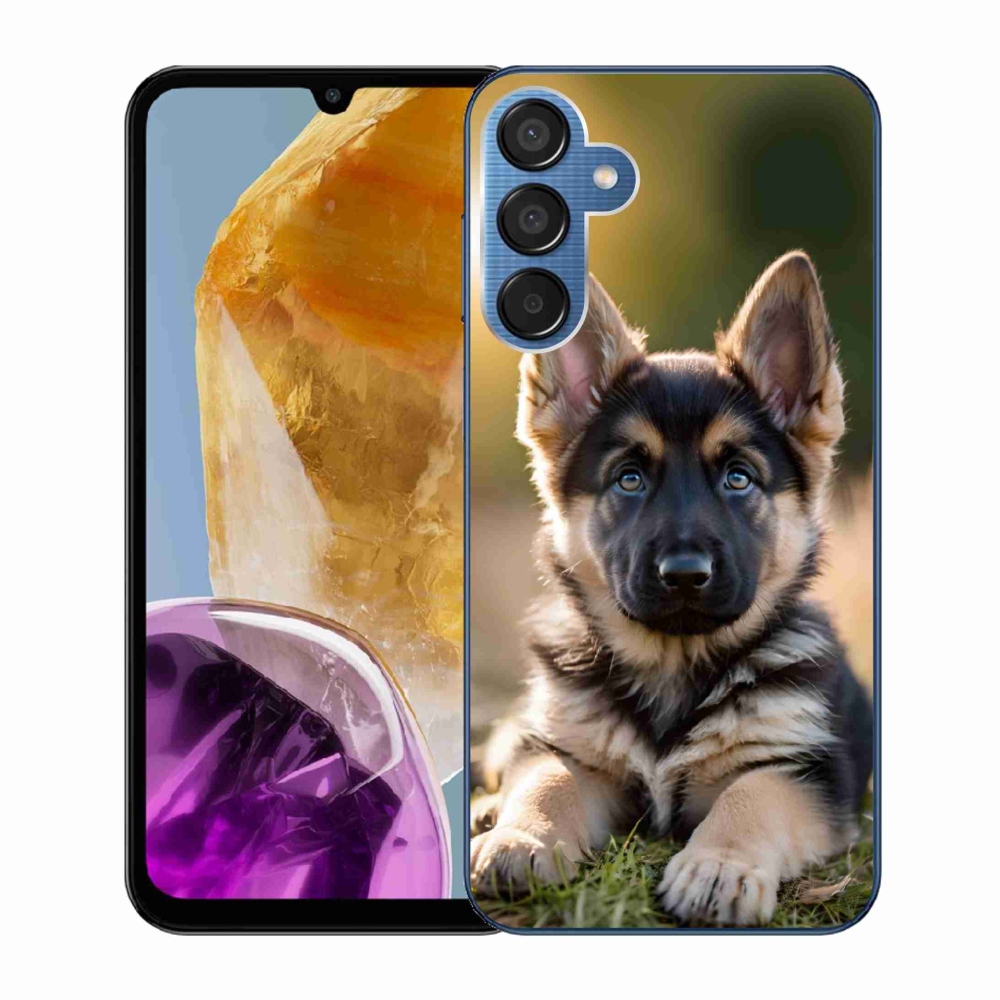 Gelový kryt mmCase na Samsung Galaxy M15 5G - německý ovčák v přírodě