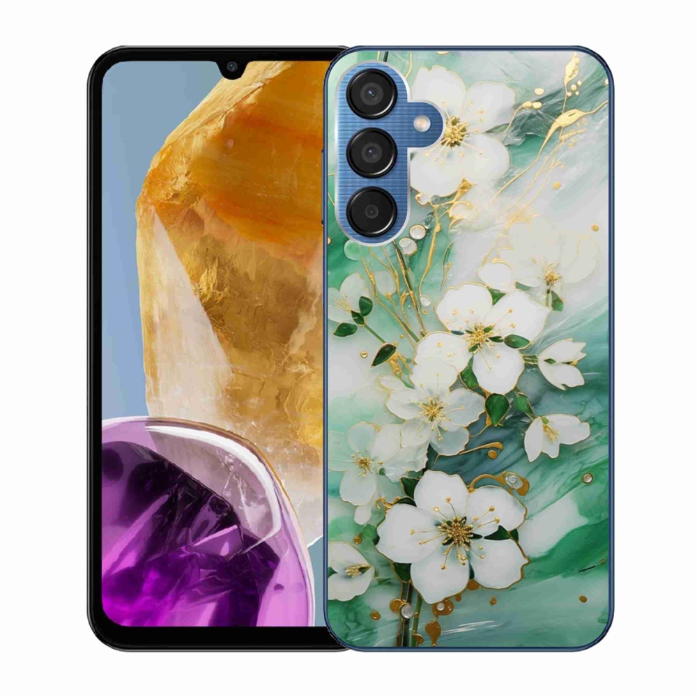 Gelový kryt mmCase na Samsung Galaxy M15 5G - něžné květy
