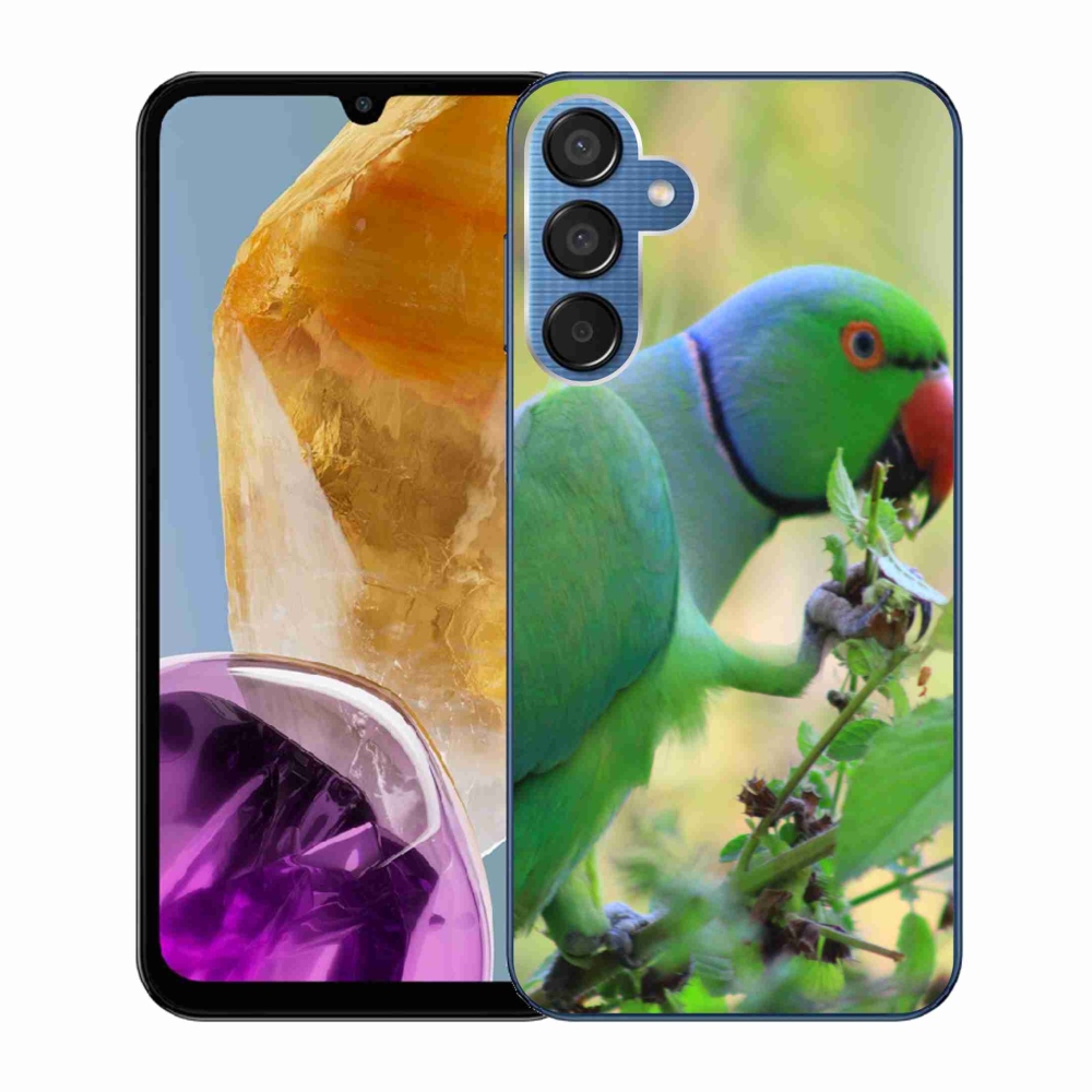 Gelový kryt mmCase na Samsung Galaxy M15 5G - papoušek alexandr