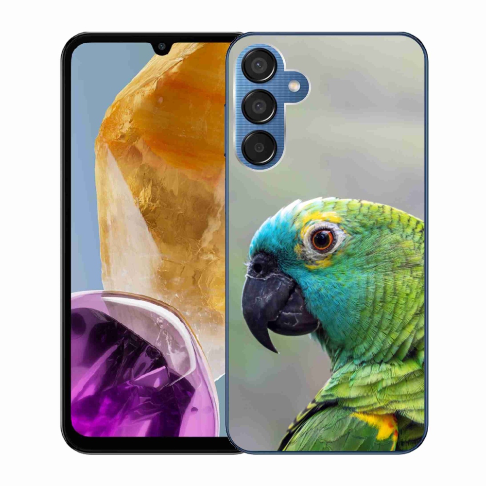 Gelový kryt mmCase na Samsung Galaxy M15 5G - papoušek amazoňan