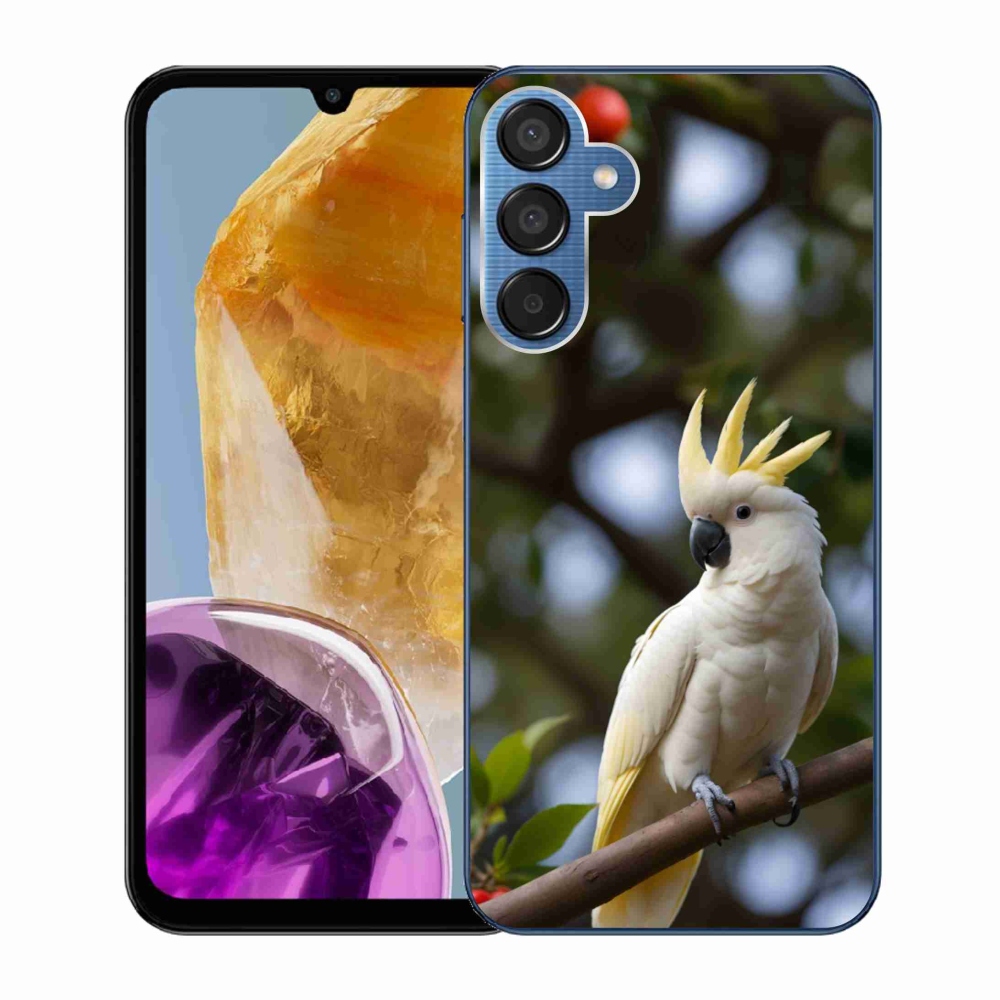 Gelový kryt mmCase na Samsung Galaxy M15 5G - papoušek kakadu 3