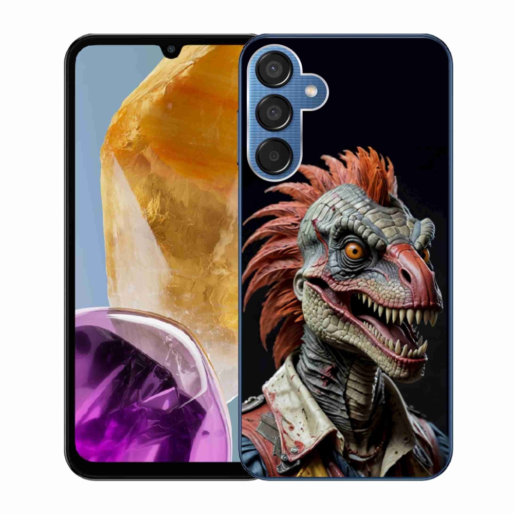 Gelový kryt mmCase na Samsung Galaxy M15 5G - punk dinosaurus