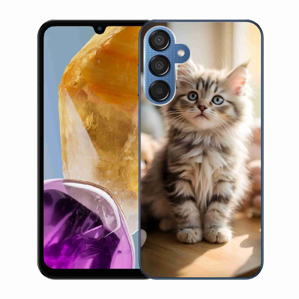 Gelový kryt mmCase na Samsung Galaxy M15 5G - roztomilé kotě 10