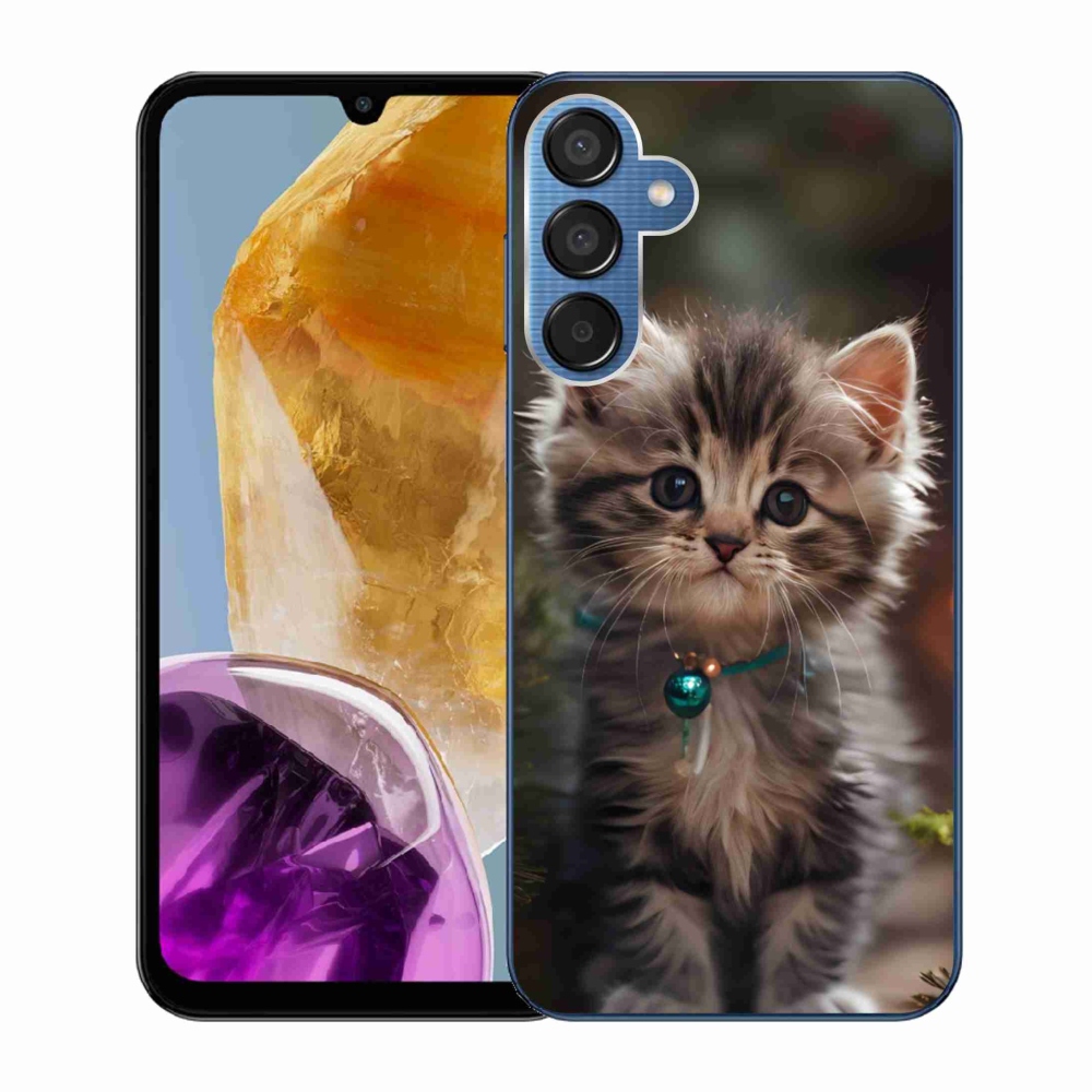 Gelový kryt mmCase na Samsung Galaxy M15 5G - roztomilé kotě 11