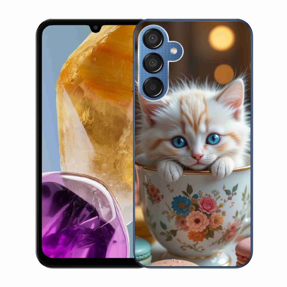 Gelový kryt mmCase na Samsung Galaxy M15 5G - roztomilé kotě 6