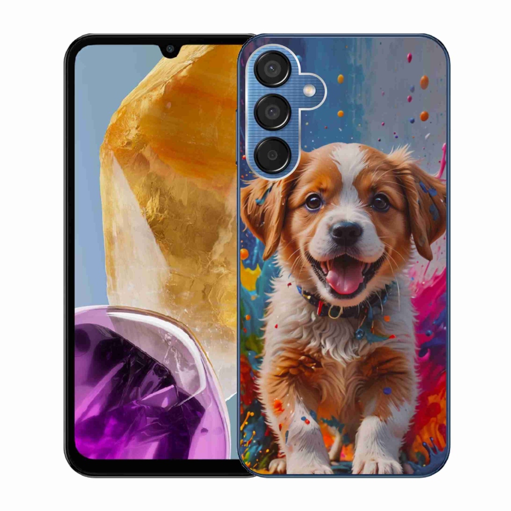 Gelový kryt mmCase na Samsung Galaxy M15 5G - roztomilé štěně 3