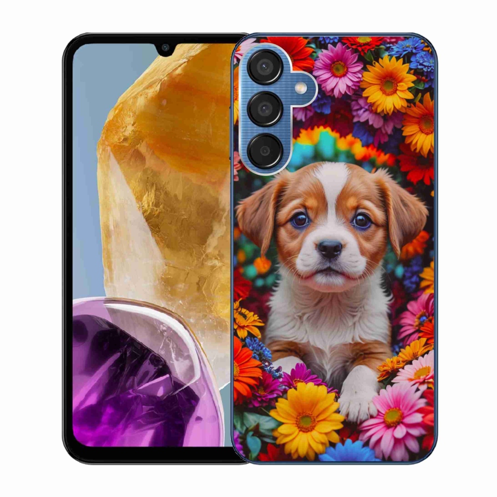 Gelový kryt mmCase na Samsung Galaxy M15 5G - roztomilé štěně