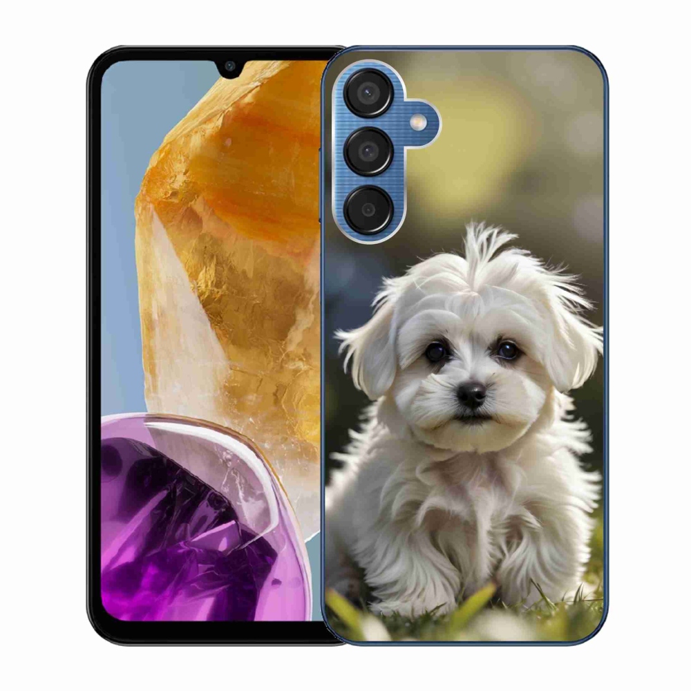 Gelový kryt mmCase na Samsung Galaxy M15 5G - roztomilý maltézský psík