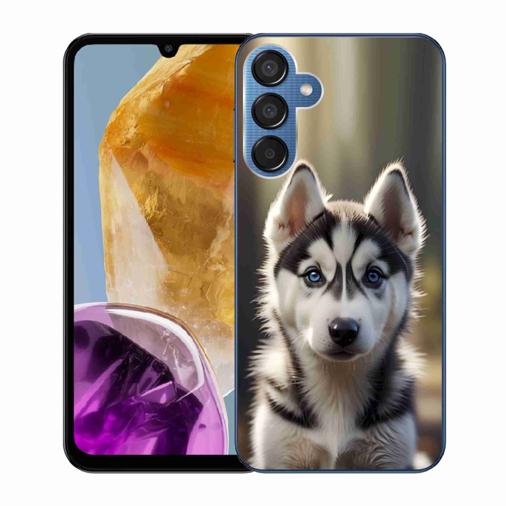 Gelový kryt mmCase na Samsung Galaxy M15 5G - roztomilý sibiřský husky