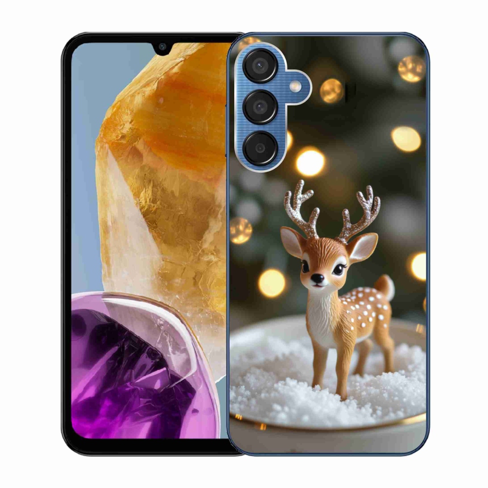 Gelový kryt mmCase na Samsung Galaxy M15 5G - roztomilý vánoční jelen