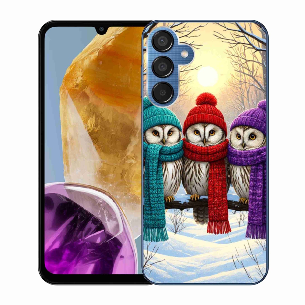 Gelový kryt mmCase na Samsung Galaxy M15 5G - soví přátelé