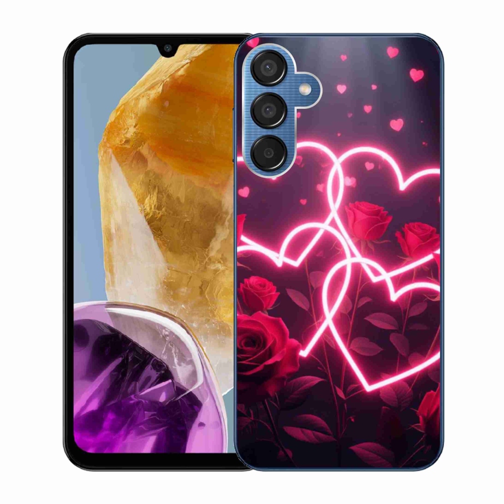 Gelový kryt mmCase na Samsung Galaxy M15 5G - srdce lásky