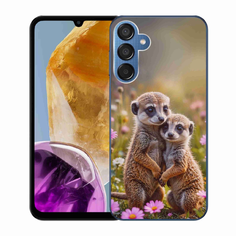 Gelový kryt mmCase na Samsung Galaxy M15 5G - surikatí duo