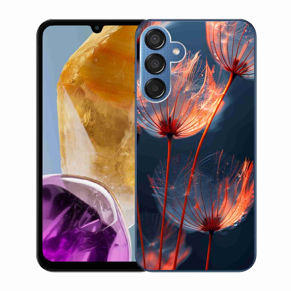 Gelový kryt mmCase na Samsung Galaxy M15 5G - světélkující chmýří