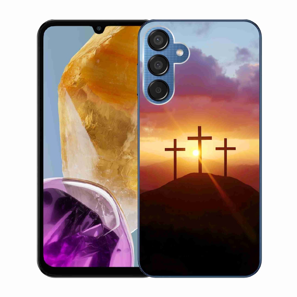 Gelový kryt mmCase na Samsung Galaxy M15 5G - tři kříže
