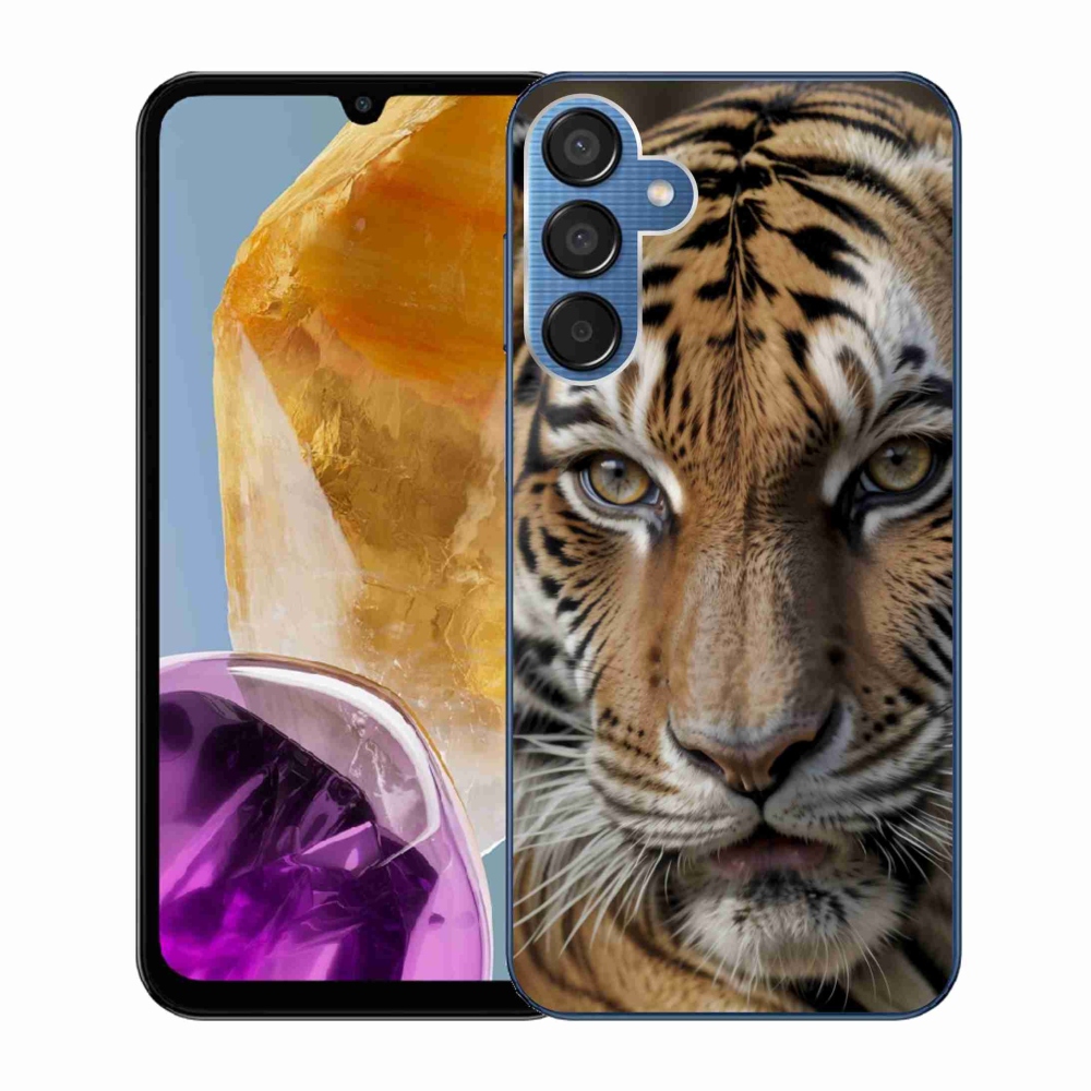 Gelový kryt mmCase na Samsung Galaxy M15 5G - tygří pohled
