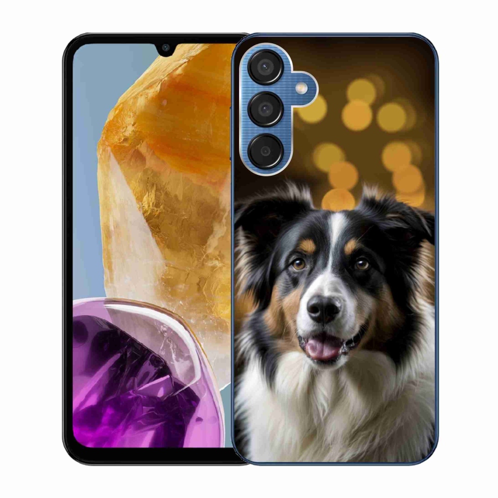 Gelový kryt mmCase na Samsung Galaxy M15 5G - usměvavý australský ovčák