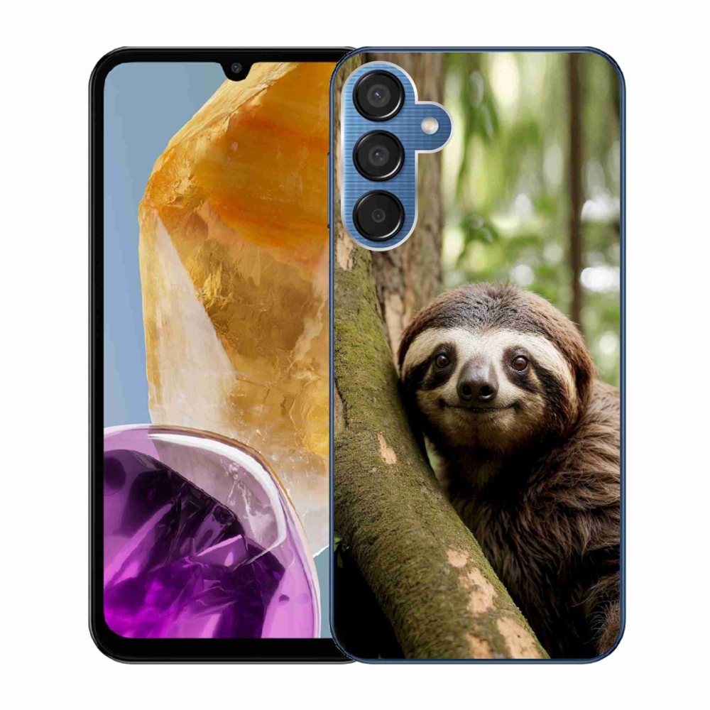 Gelový kryt mmCase na Samsung Galaxy M15 5G - usměvavý lenochod