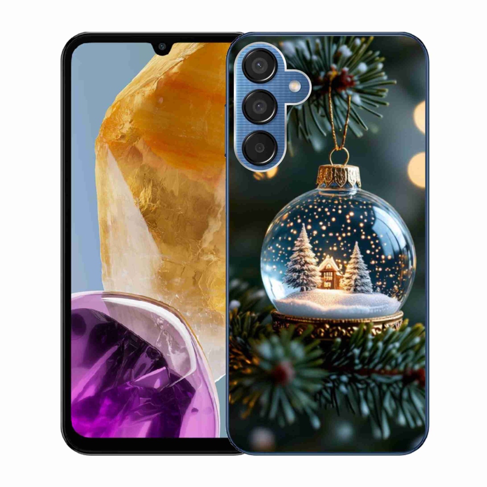 Gelový kryt mmCase na Samsung Galaxy M15 5G - vánoční koule 2