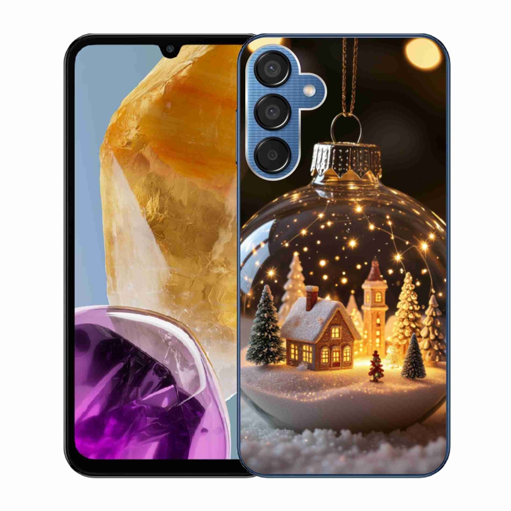 Gelový kryt mmCase na Samsung Galaxy M15 5G - vánoční koule 3