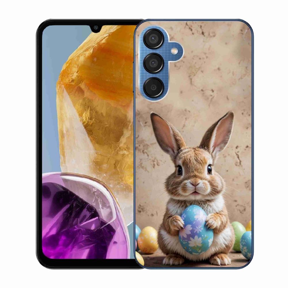 Gelový kryt mmCase na Samsung Galaxy M15 5G - velikonoční králíček