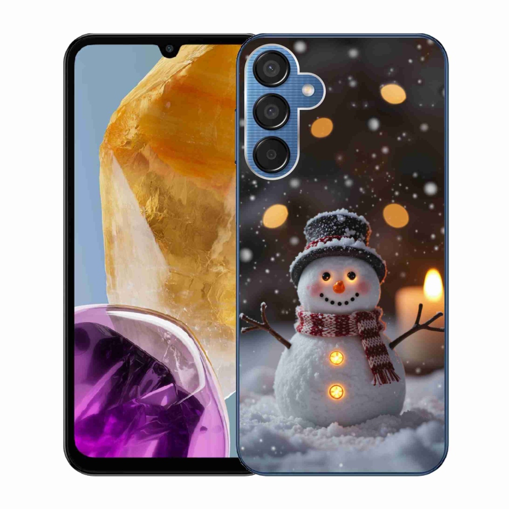 Gelový kryt mmCase na Samsung Galaxy M15 5G - veselý sněhulák