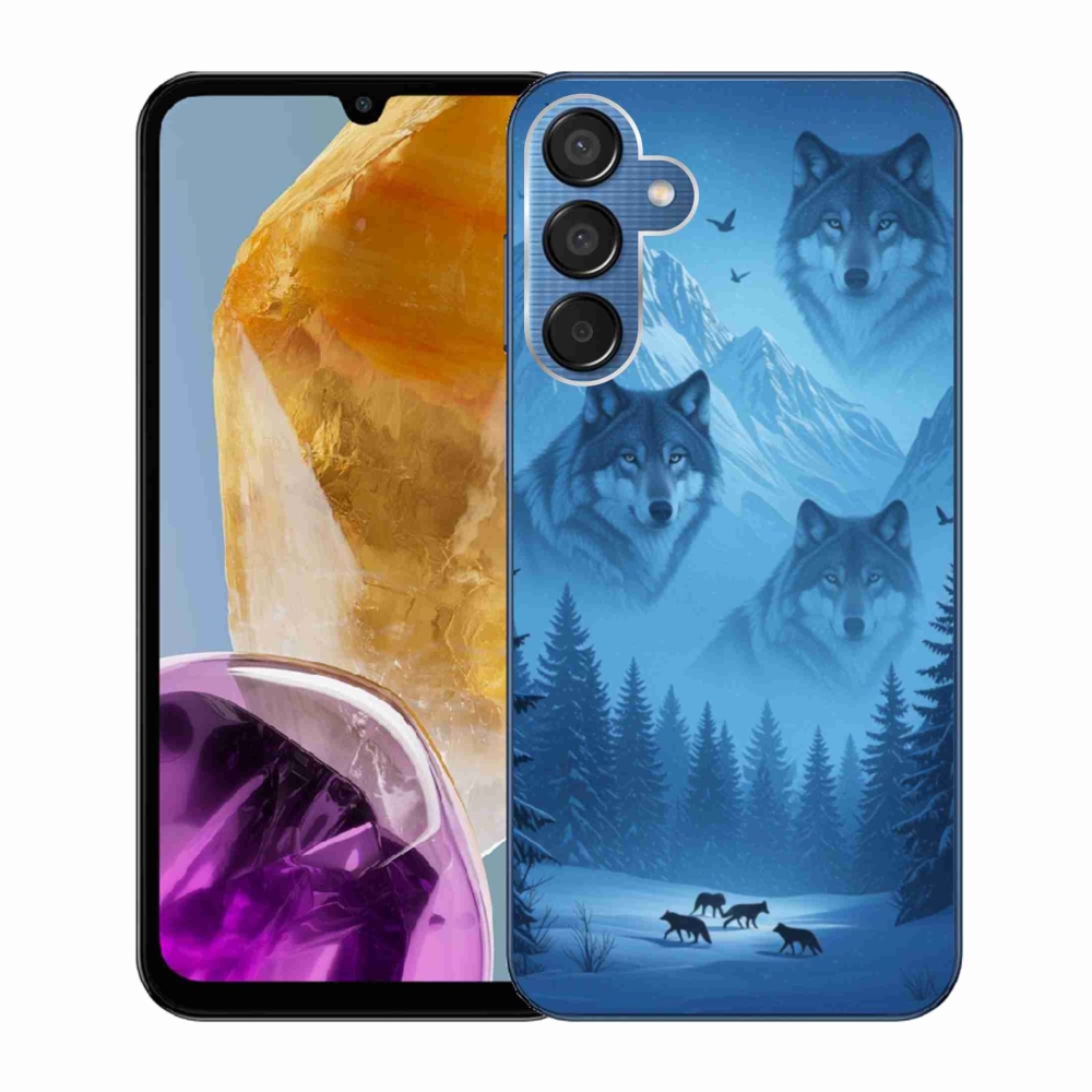 Gelový kryt mmCase na Samsung Galaxy M15 5G - vlčí smečka